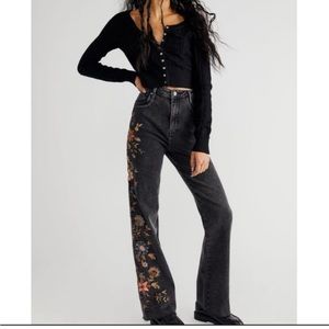 Driftwood Chloe Zen Garden High Rise Wide Leg Jeans